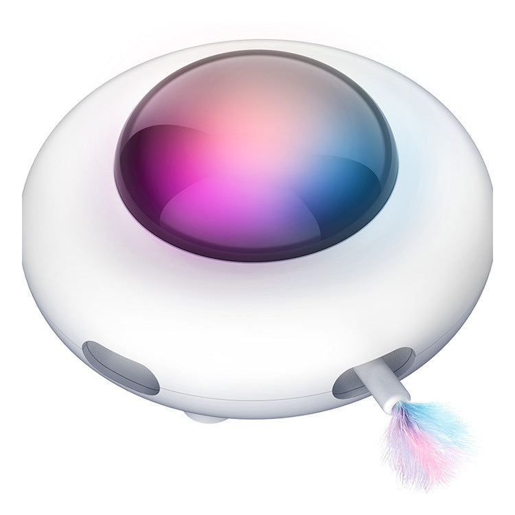 Smart cat toy, automatic rotating feather cat toy, self-entertaining electric cat toy.