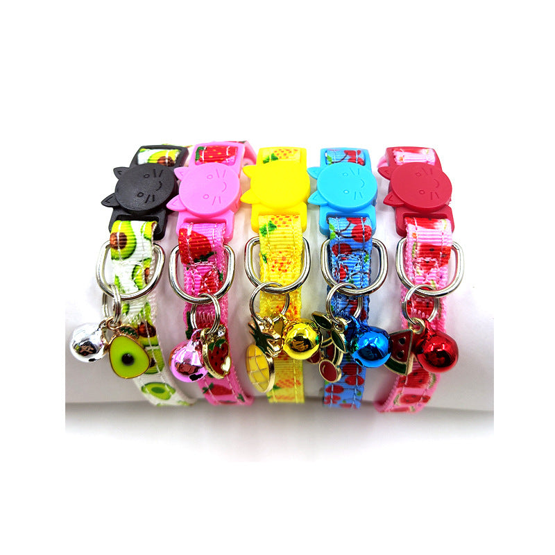 Fresh floral print pet collar