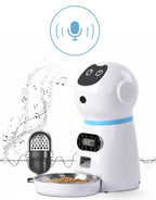 Smart pet feeder, automatic cat and dog feeder with timed and measured feeding.