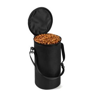 Portable pet food container with carry design