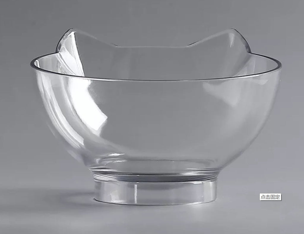Neck-protecting double food bowl for cats and dogs