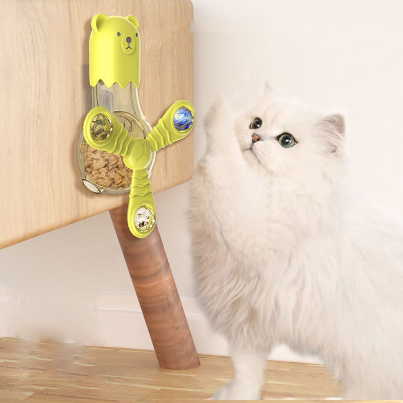 Pet Cat Toy Light-emitting Sound Rotating Multi-function Feeding Tool