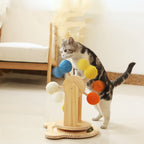 Cat scratching post/toy spinner - a fun and entertaining tool for cats to relieve boredom and sharpen their claws.