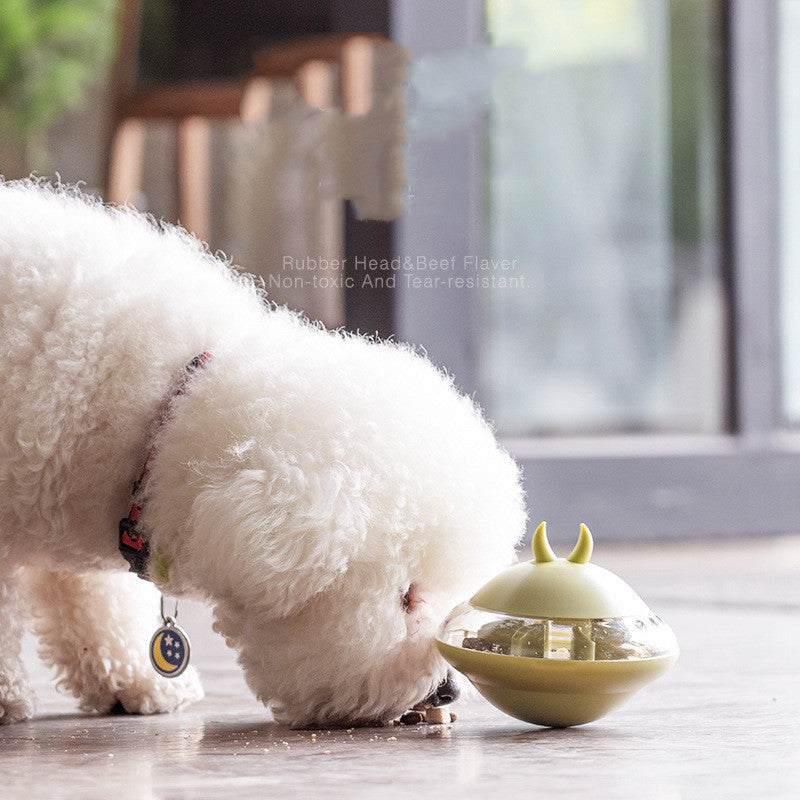 Cat and dog food-dispensing toys, educational roly-poly toys, UFO-shaped fun feeders