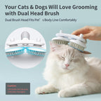 Pet Cat Brush Dog Slicker Brush Double-headed Negative Ion One-button Self Cleaning Dog Cat Hair Removal Pets Products
