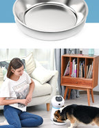Smart pet feeder, automatic cat and dog feeder with timed and measured feeding.