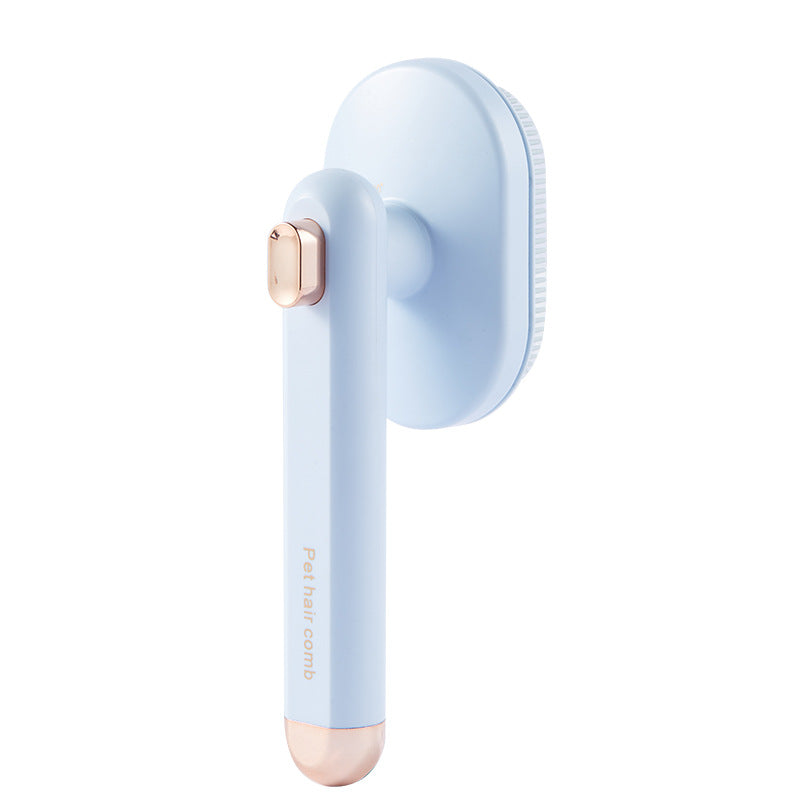Light blue innovative 90° rotating pet comb