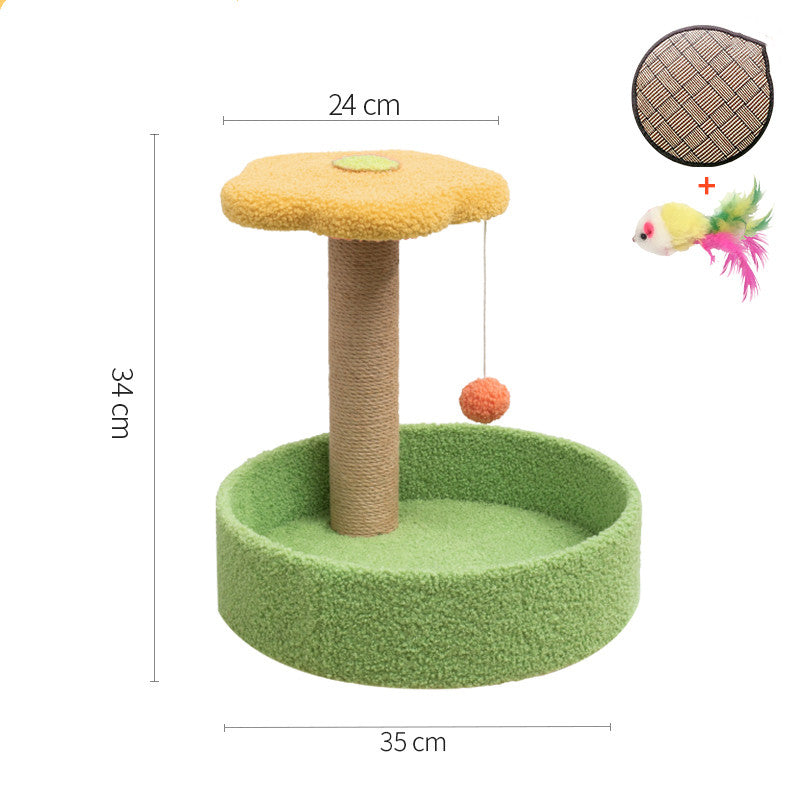 Popular kitten climbing frame with sisal scratching posts and mini jumping platform