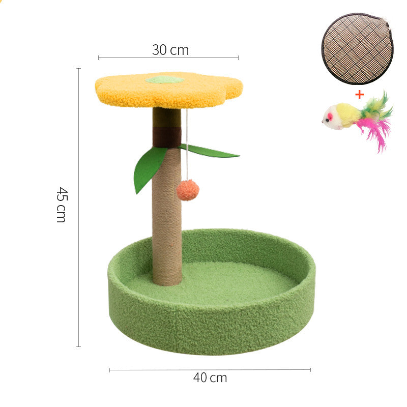 Popular kitten climbing frame with sisal scratching posts and mini jumping platform