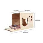 Pet Cat Climbing Frame Wall Type Solid Wood Wall Hanging Platform Ladder Pets Accessories