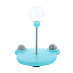 Educational cat toy with a food dispenser and spring-loaded rocking design