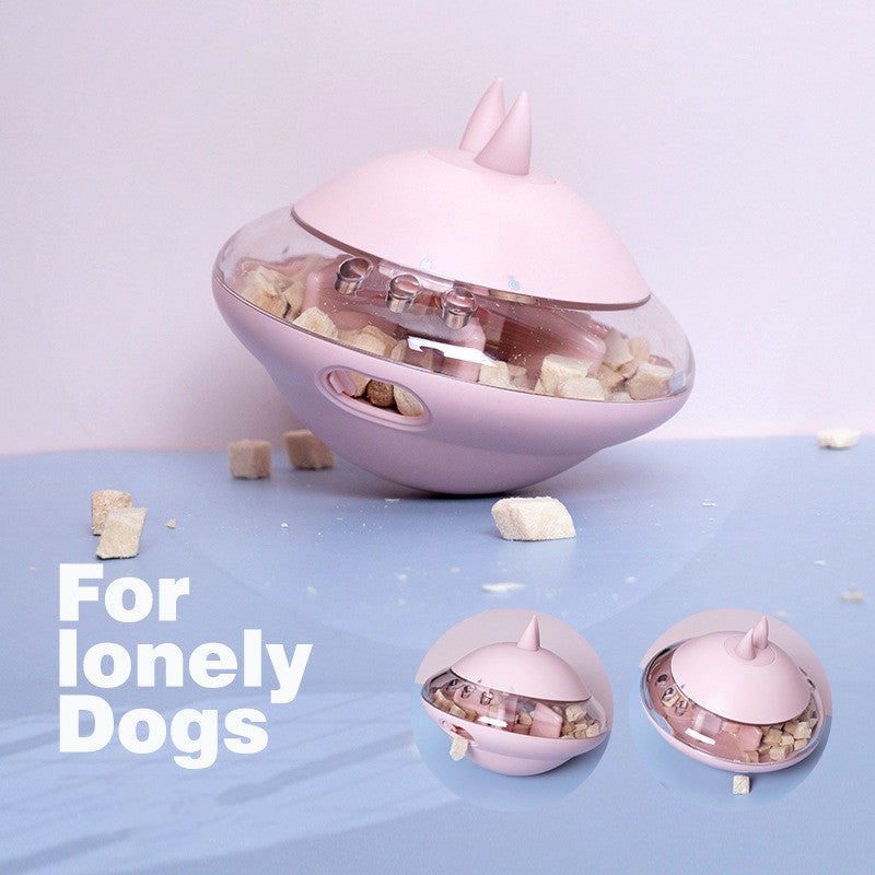 Cat and dog food-dispensing toys, educational roly-poly toys, UFO-shaped fun feeders