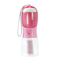 All-in-one pet travel cup with water and food compartment + poop bag dispenser