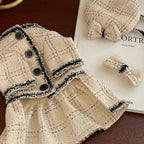 Chanel-style pet coat, French-style elegant dog clothes