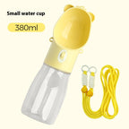 2 In 1 Portable Dog Water Bottle For Small Big Dogs Cat Outdoor Leak-proof Puppy Drinking Bowl With Food Container Pets Feeder Pet Products