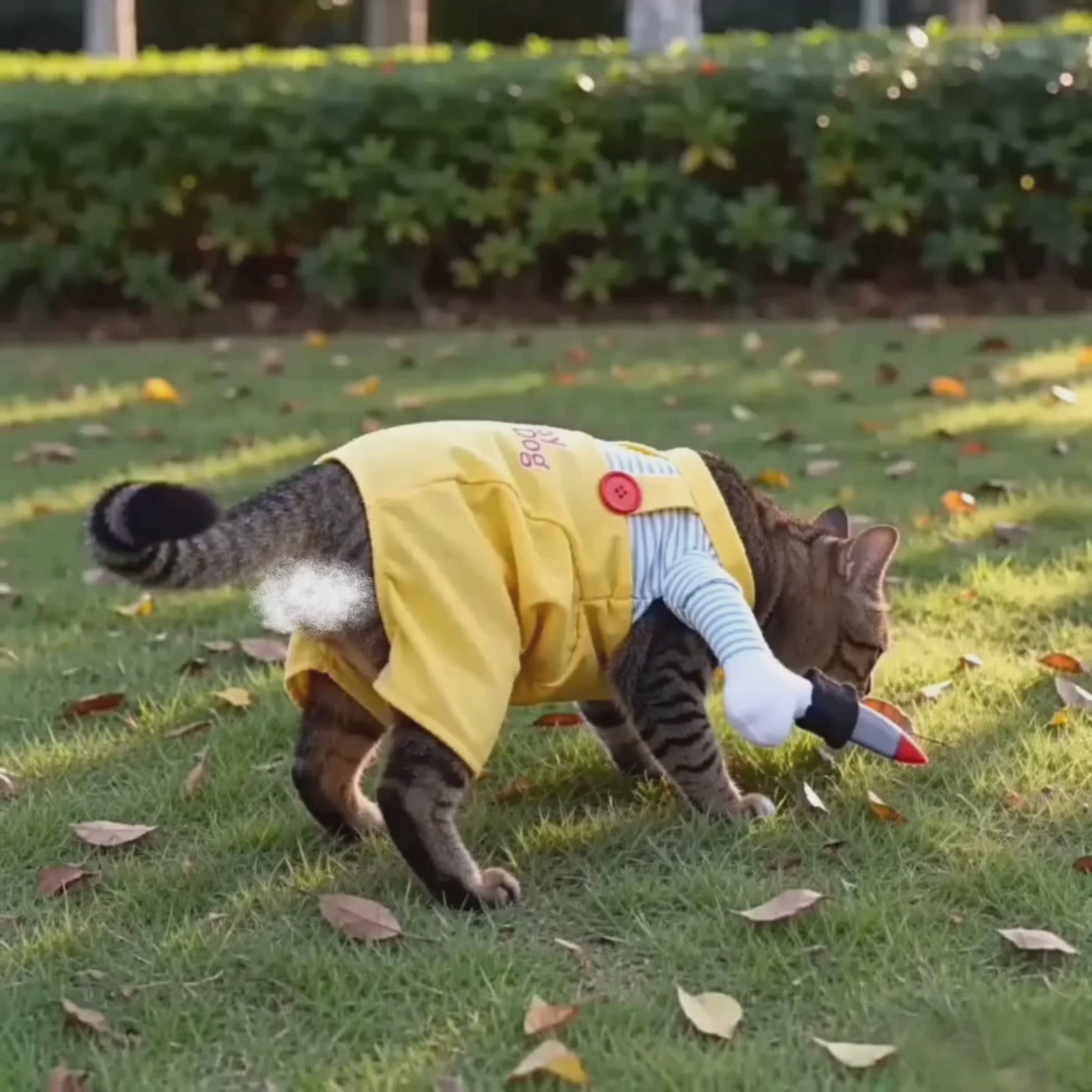 Cat Pet Costume Clothing Creative Yellow Knife Assassin Cat Clothing